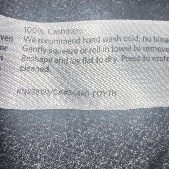 Eileen Fisher Wide Leg Pants Black 100% Cashmere Womens XL Gray - Picture 5 of 5